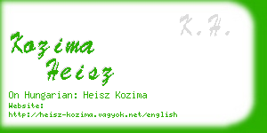 kozima heisz business card